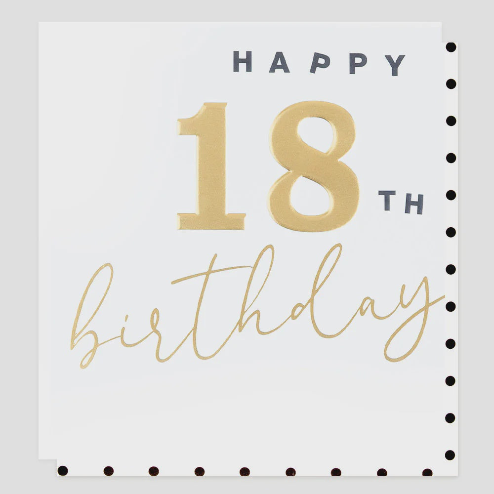 Age 18th Card:  Gold Foil - Gold - Caroline Gardner