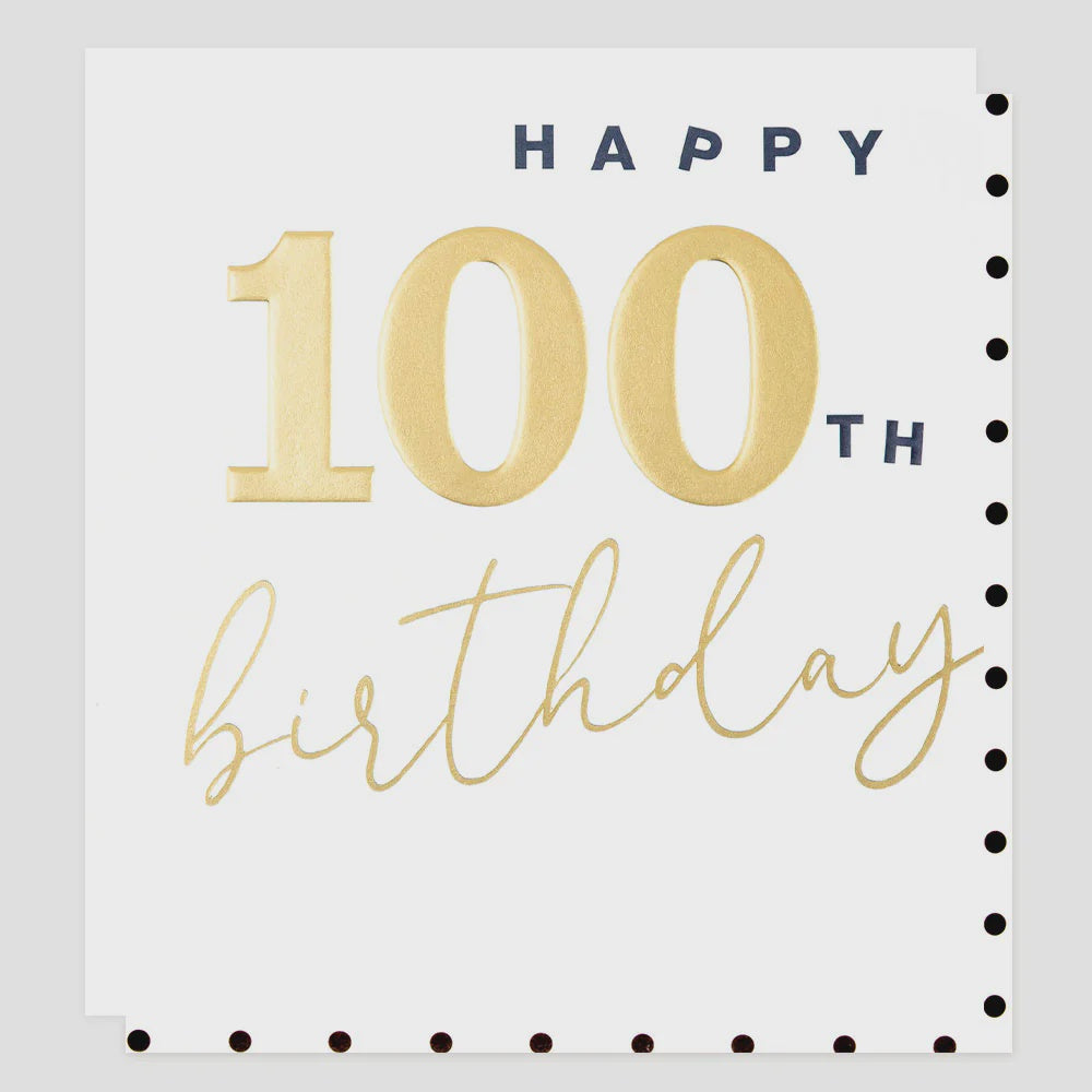 Age 100th Card: Gold Foil - Gold - Caroline Gardner