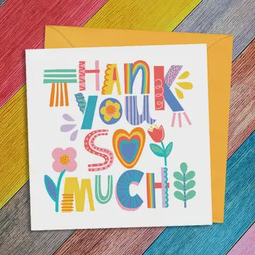 Thank You Card: Thank You So Much - Dandelion Stationary