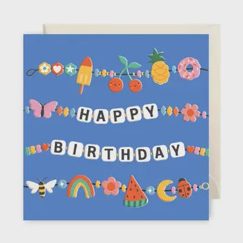 Birthday Card:  Charm bracelet Embossed - Rosanna Rossi