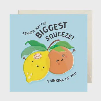 Thinking of You Card:  Thinking of You Sending you the biggest squeeze Embossed - Rosanna Rossi