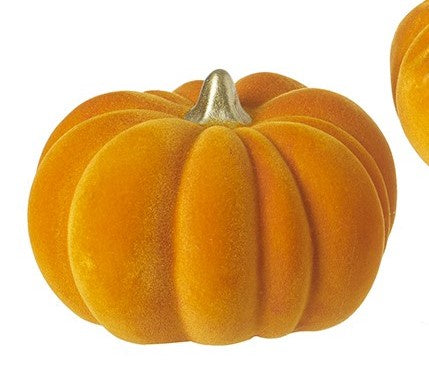 Autumn Ornament: Velvet Ceramic Short Stem Medium - Orange & Gold - XMAS - Heaven Sends