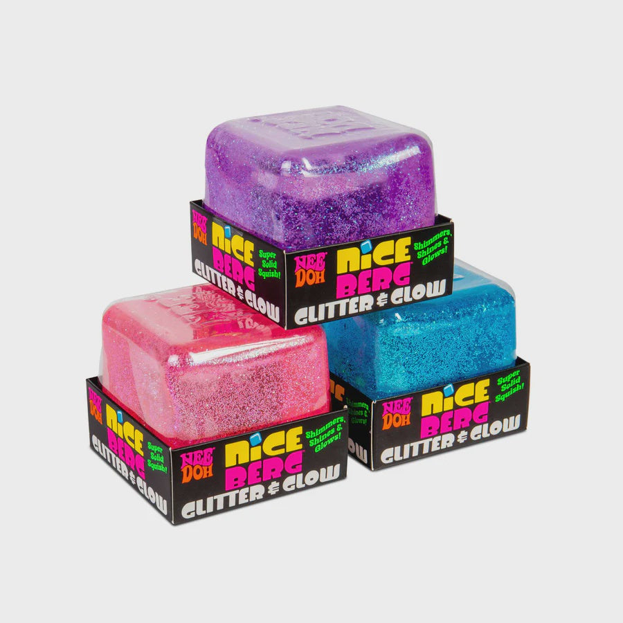 Stress Ball: Nice Berg Glitter & Glow Large Fidget Toy - Needoh