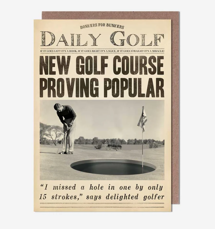 Male Birthday Card: Golf Missed Hole In One   Fleet Street - Pigment