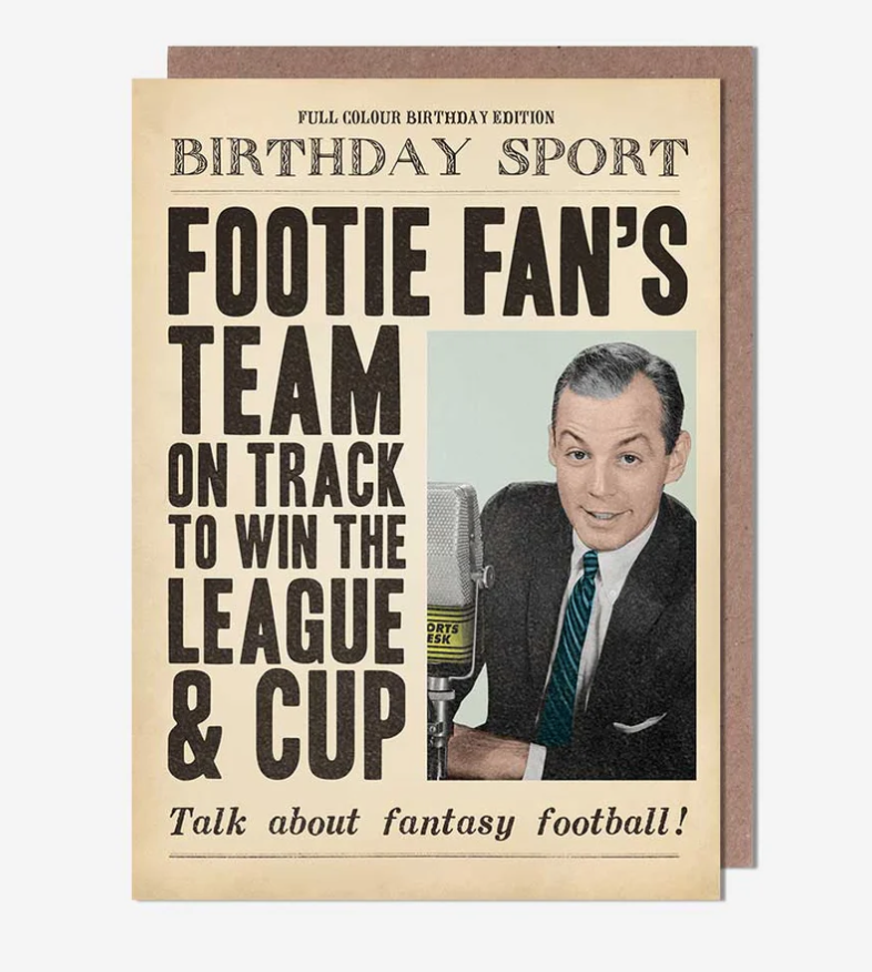 Male Birthday Card: Footie fan news   Fleet Street - Pigment