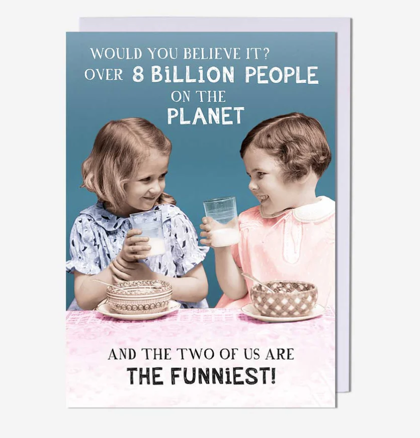 Friend Card: 8 billion people girls   Ickle Gems - Pigment