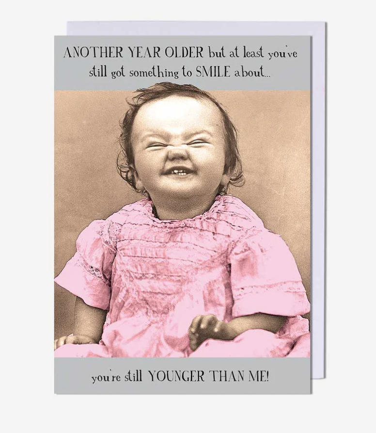Female Birthday Card: Little Girl Grinning   Ickle Gems - Pigment