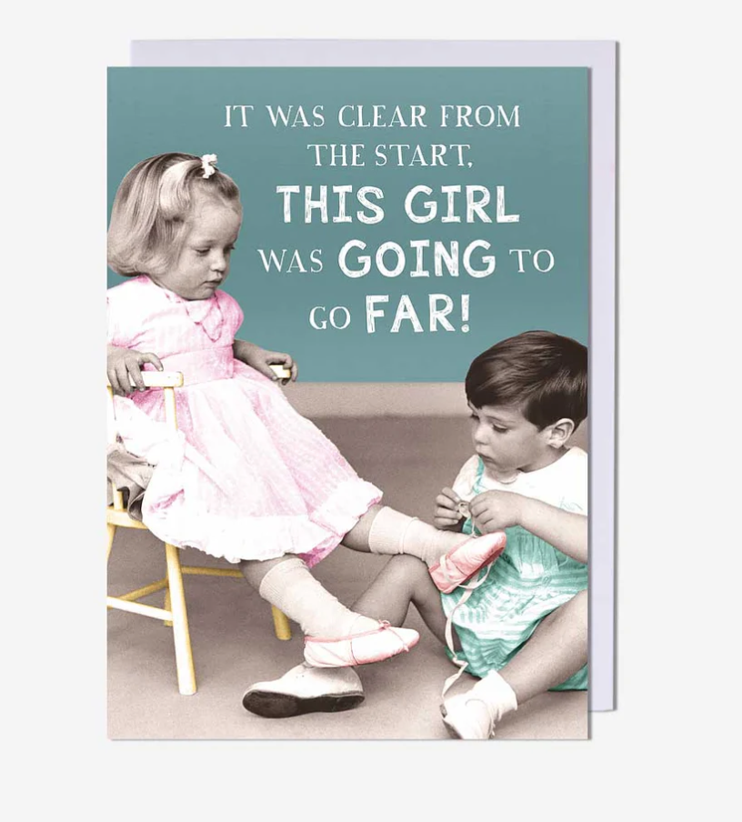 Female Birthday Card: Girl going to go far   Ickle Gems - Pigment