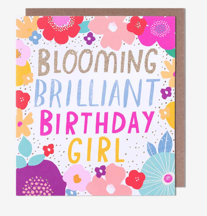 Female Birthday Card: Blooming Brilliant Birthday Girl   Brights - Pigment