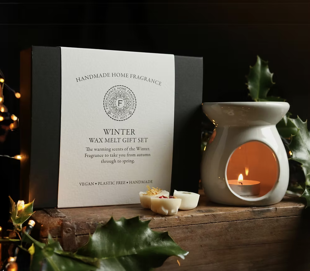 Gift Set: Winter Nights Wax Burner & Wax Melts - Boxed - Freckleface