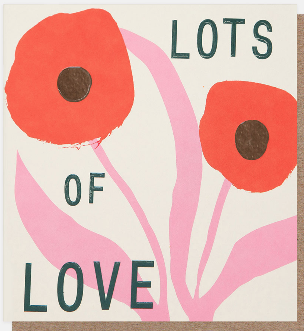 Birthday Card: Lots Of Love Flowers - Caroline Gardner