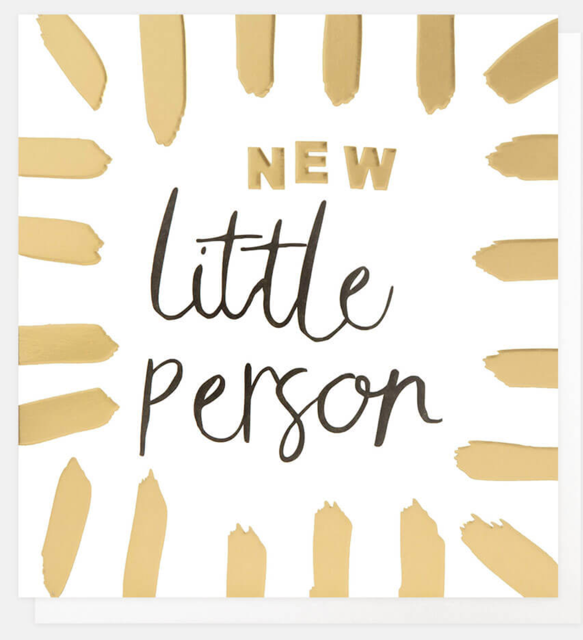 New Baby Card: Gold Foil Born To Shine - Caroline Gardner