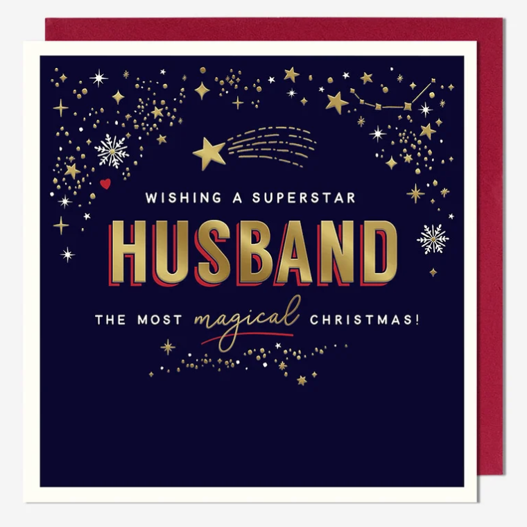 Christmas Card: Superstar Husband - Pigment
