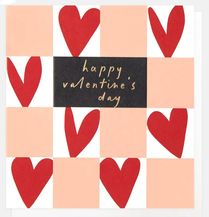 Valentine Card: Happy Valentine's Day Love Hearts - Caroline Gardner