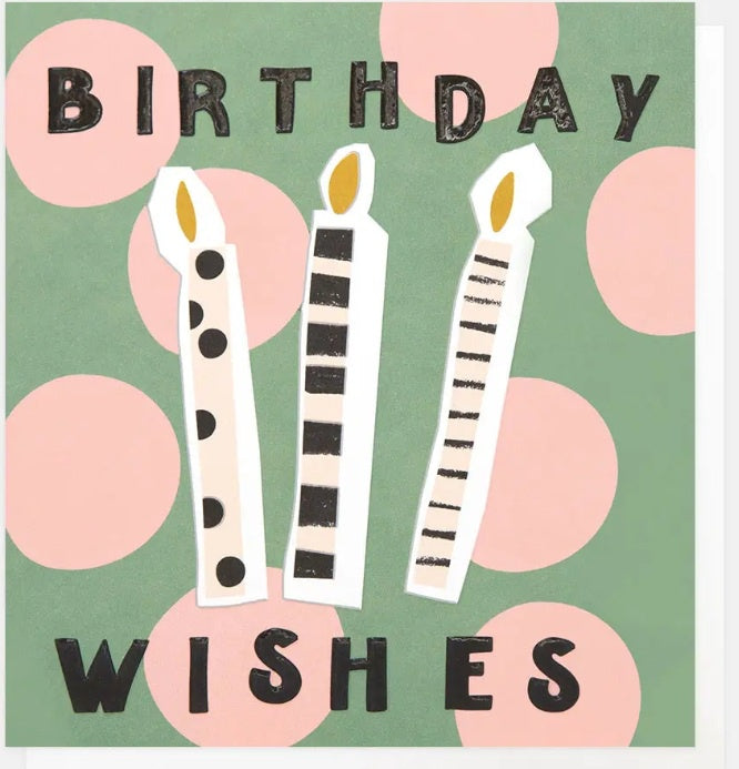 Birthday Card: Birthday Wishes Candles - Caroline Gardner