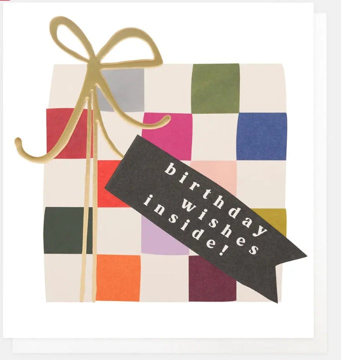 Birthday Card: Birthday Wishes Inside Present  - Caroline Gardner
