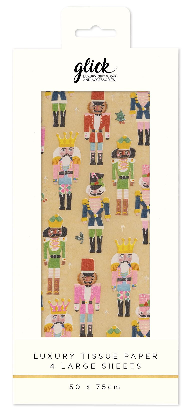 Tissue Paper: Nutcrackers 4 sheets CHRISTMAS  - Kraft - Glick