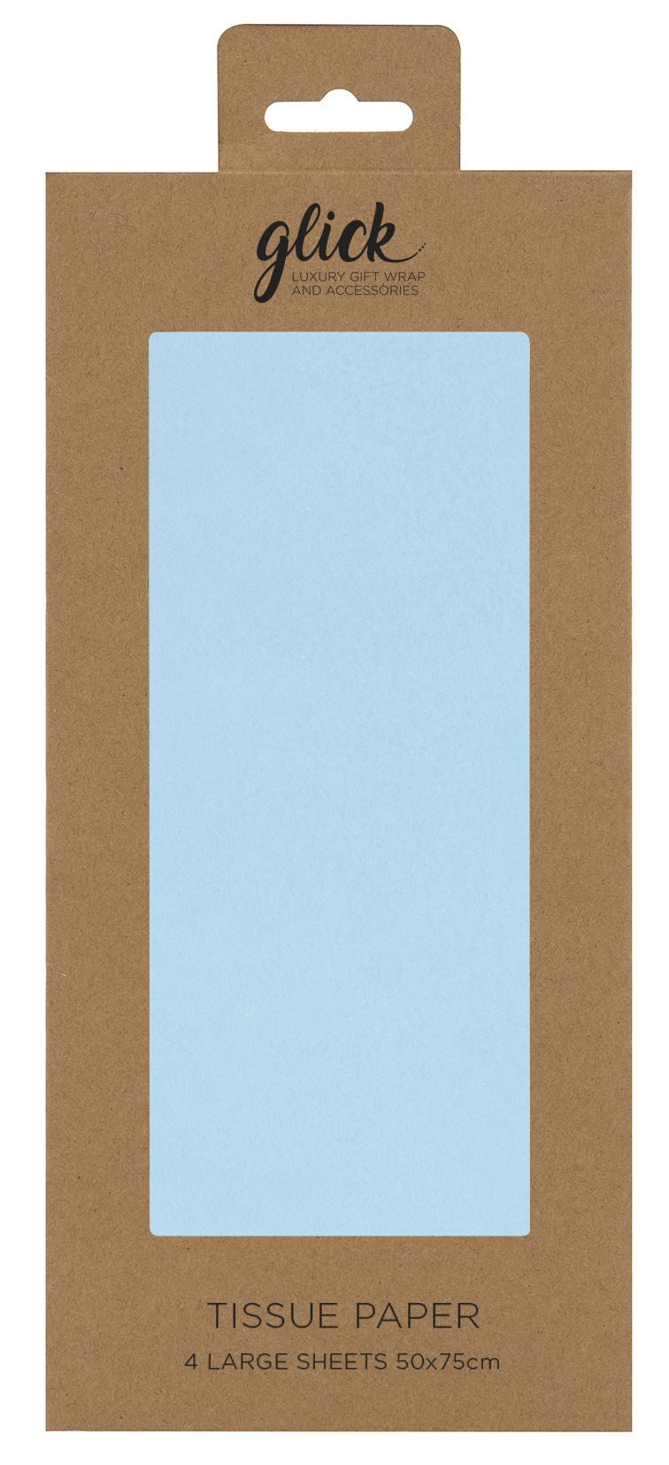 Tissue Paper: 4 Sheets Plain Pastels - Blue - Glick