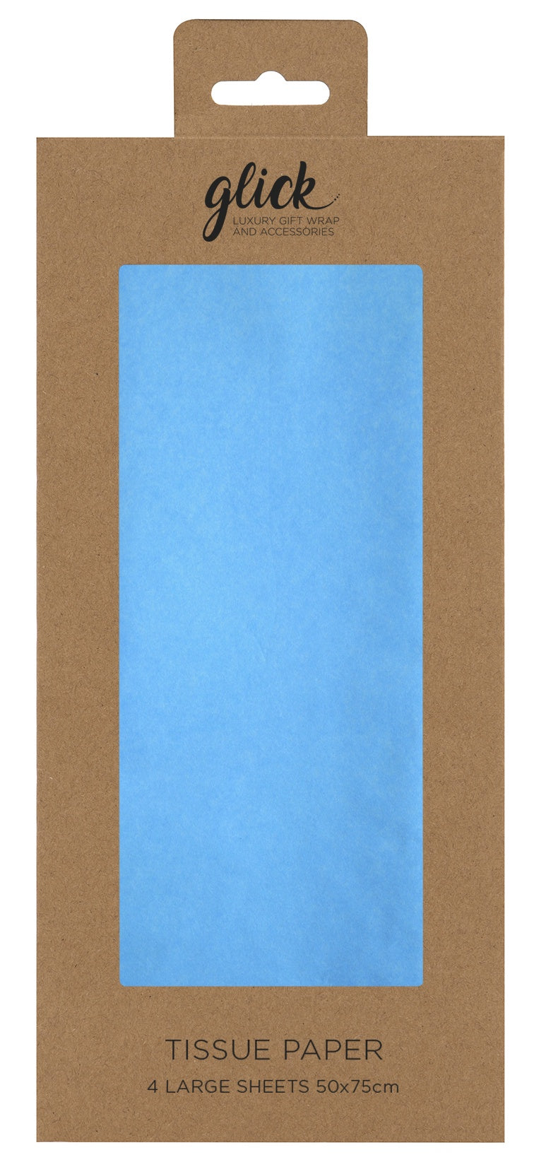 Tissue Paper: 4 Sheets Plain - Blue - Glick