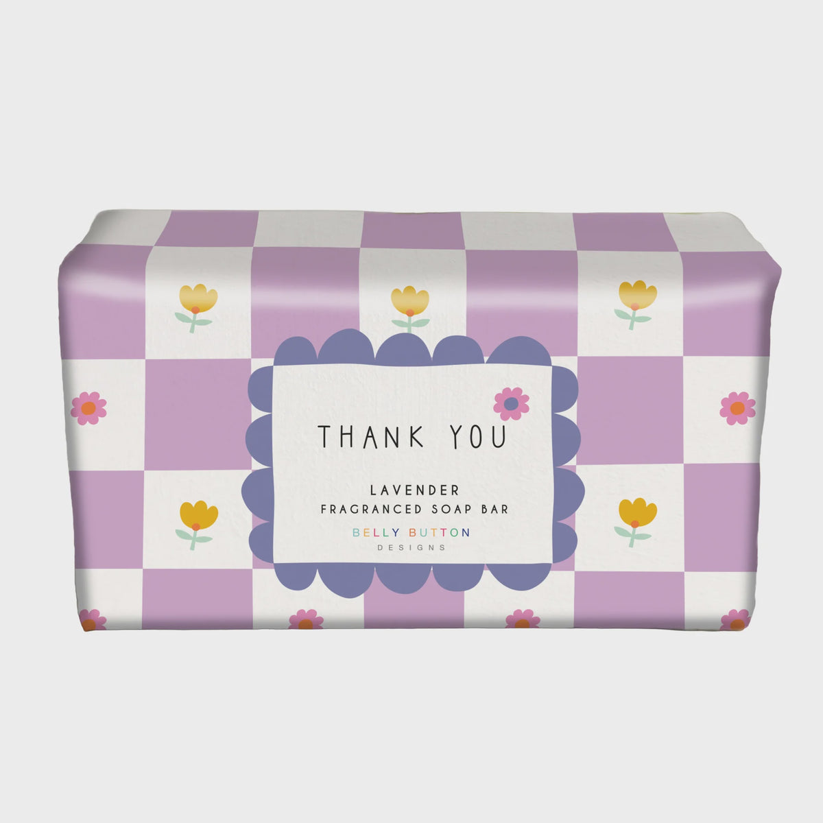 Soap Bar: Fragranced Thank You - Lavender - Belly Button designs