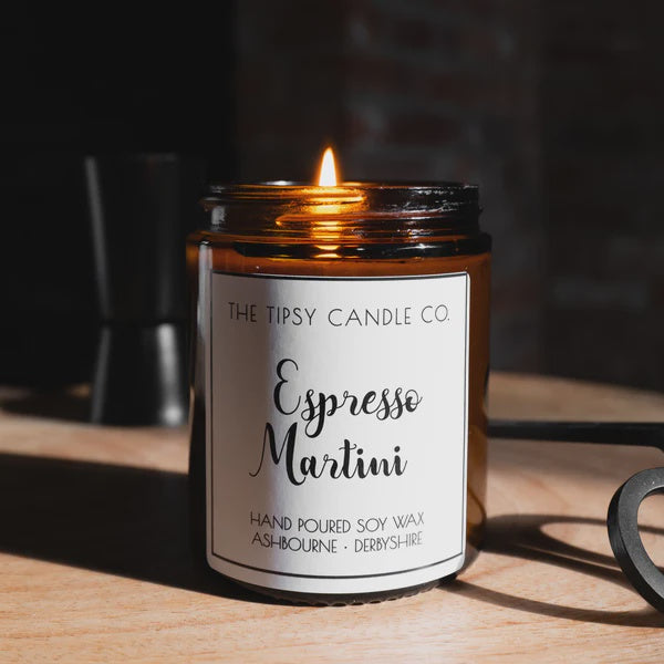 Candle: Scented Espresso Martini - White - The Tipsy Candle Co.