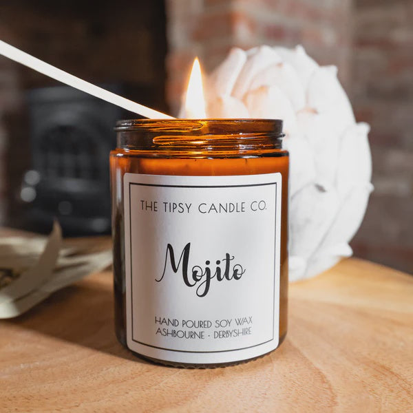 Candle: Scented Mojito - White - The Tipsy Candle Co.