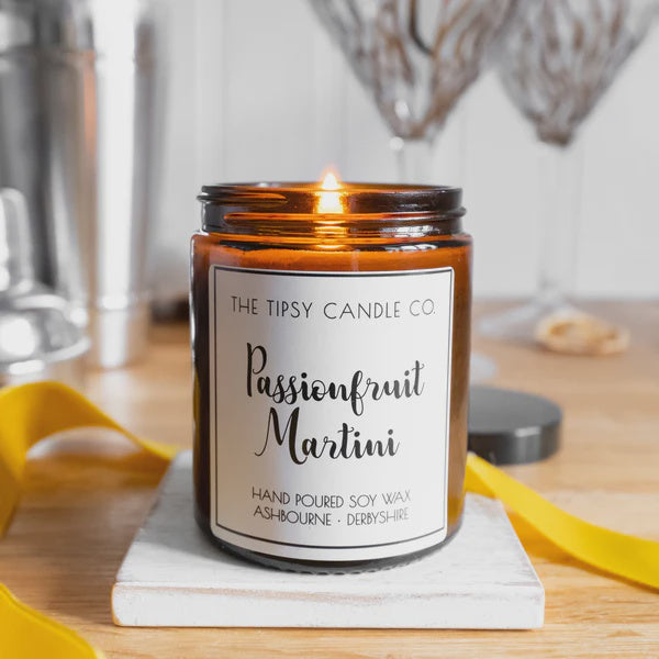 Candle: Scented Passionfruit Martini - White - The Tipsy Candle Co.