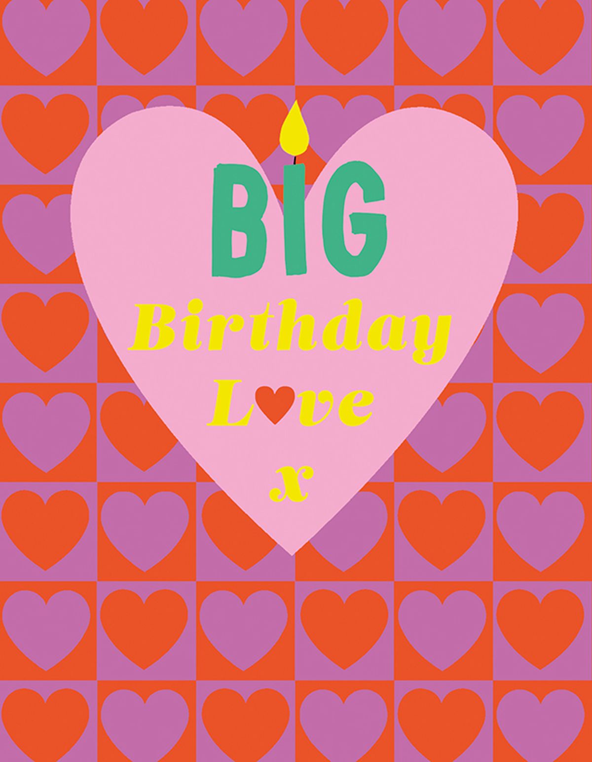 Birthday Card: Big Birthday Love - Mint