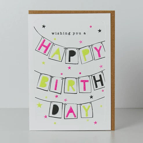 Birthday Card: Banner - Belly Button Designs
