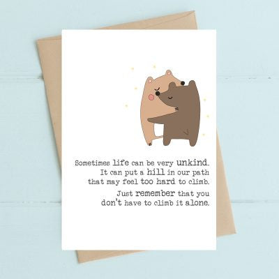 Thinking Of You Card: Bears Hug  - Dandelion Stationery