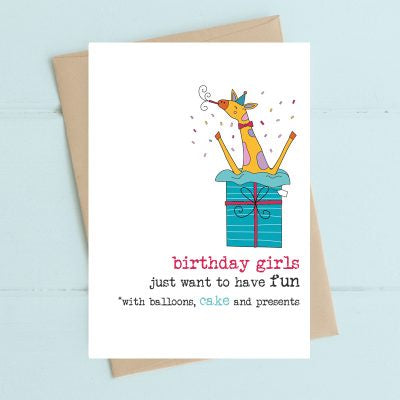 Birthday Card: Giraffe  -  Dandelion Stationery