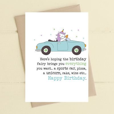 Birthday Card: Car  - Dandelion Stationery