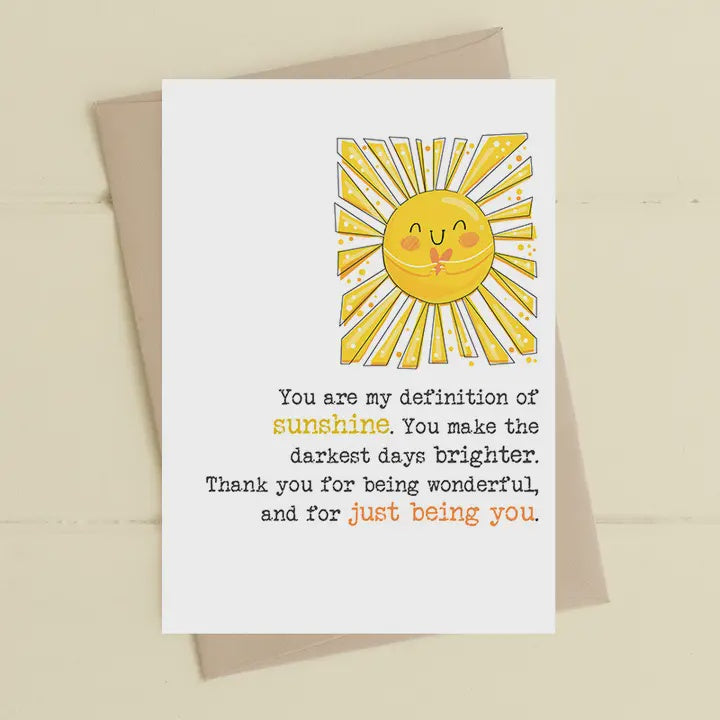 Card: You Are my Definition of Sunshine - Dandelion Stationery