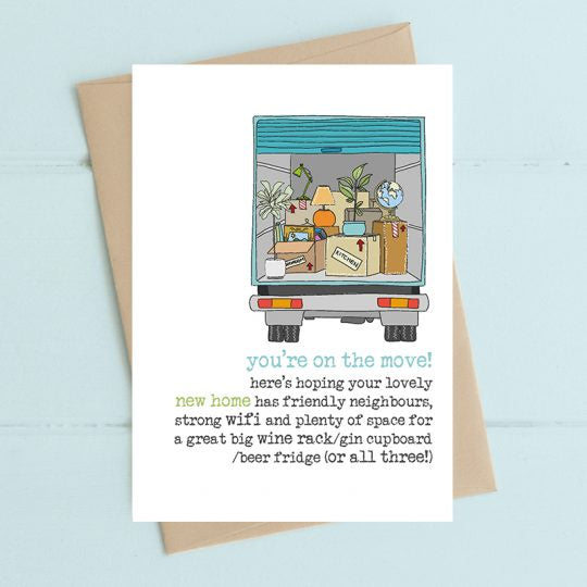 New Home Card: You’re On The Move - Dandelion Stationary