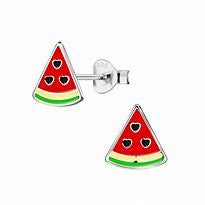 Earrings: Stud Small Watermelon - Sterling Silver - POM