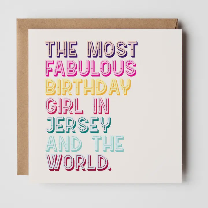 Birthday Card: Most Fabulous Birthday Girl in Wokingham - Timmy Loves