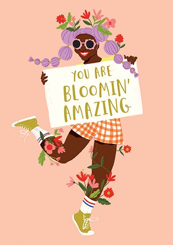Card: You Are Bloomin' Amazing - Paper Rose