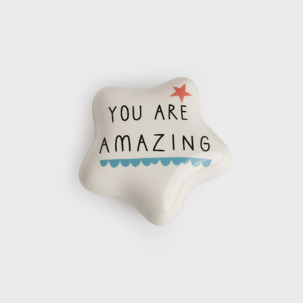 Star Pebble: Porcelain Token - You Are Amazing  - BellyButton Designs
