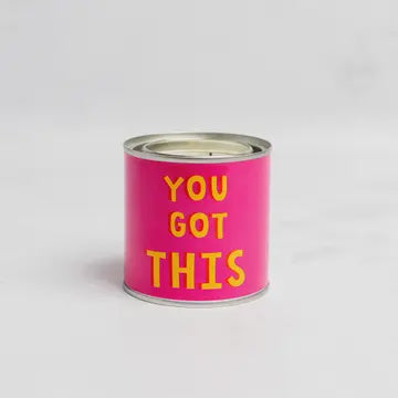 Conscious Candle: Tin Scented You Got This - Ocean Sea Salt -  Pink - Chickadee Homeware