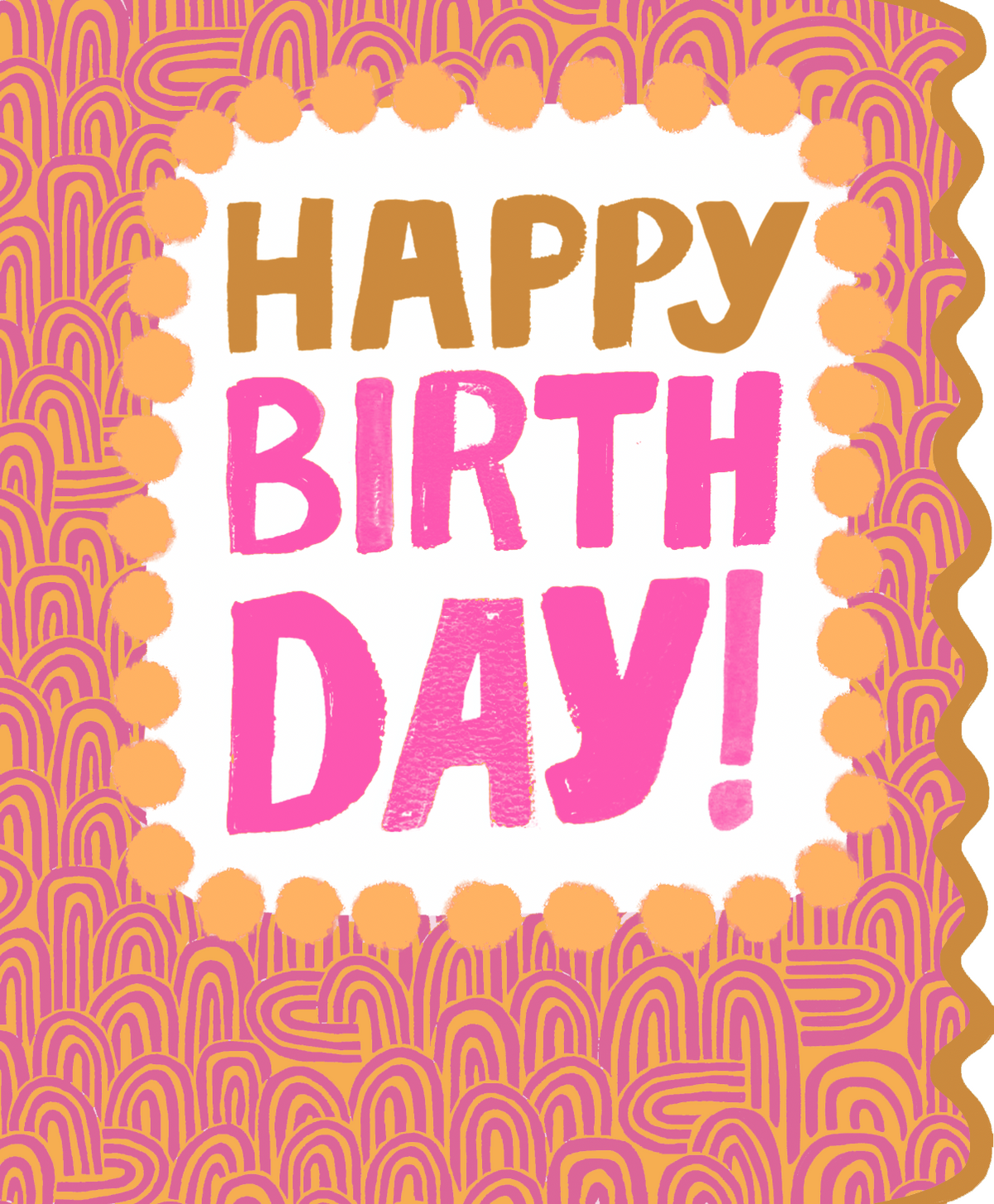 Birthday   Card:  HAPPY BIRTHDAY RAINBOWS BRIGHT COLOURFUL  - Paper Salad