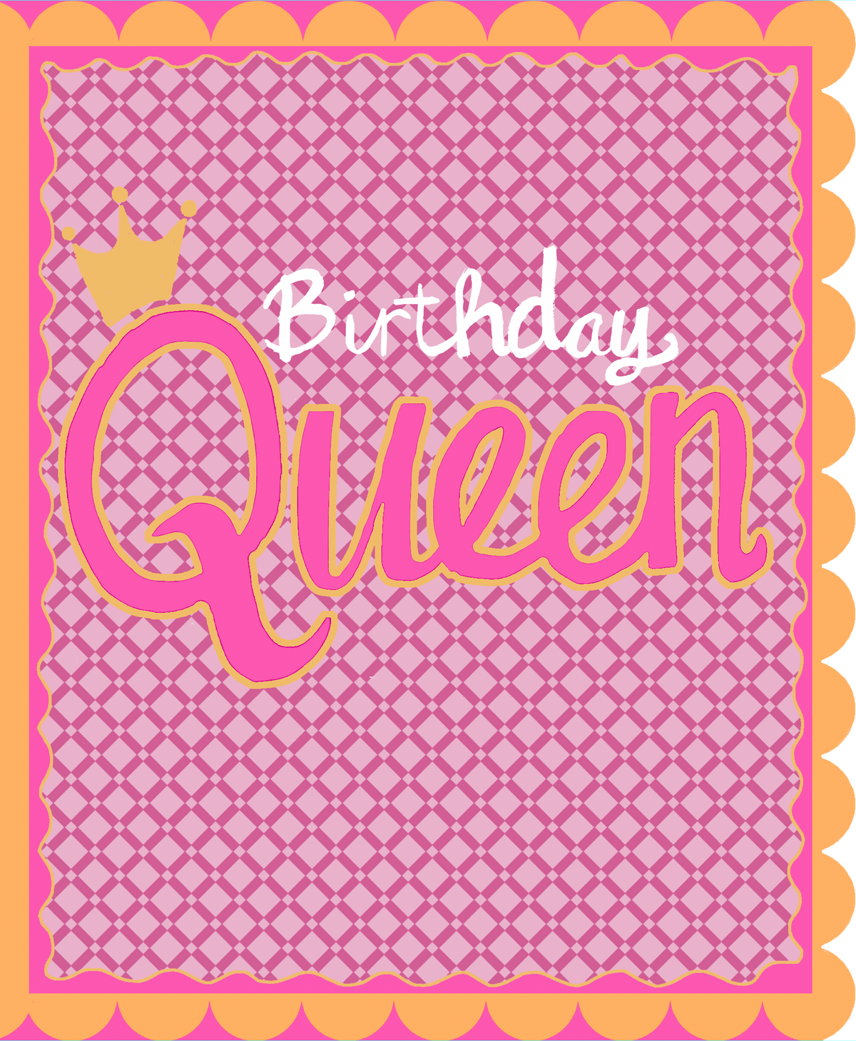 Birthday   Card: BRIGHT COLOURFUL  BIRTHDAY QUEEN  - Paper Salad