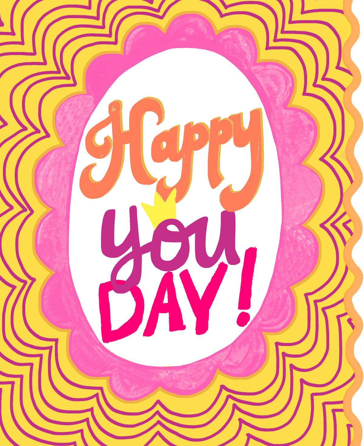 Birthday   Card: BRIGHT COLOURFUL  HAPPY YOU DAY  - Paper Salad