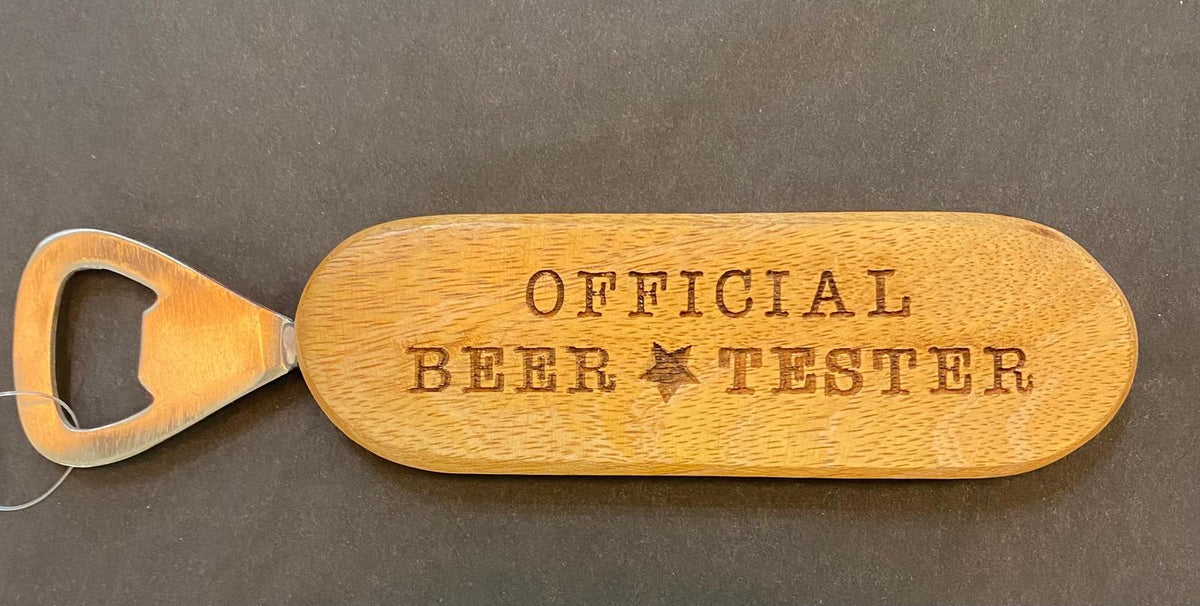 Bottle Opener: Wooden Official Beer Taster - Brown - Gainsborough Giftware