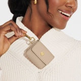 Airpod Case: Clip On Soft Vegan Leather - PALE TAN - Katie Loxton”