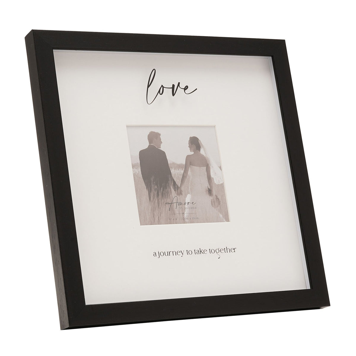 Photo Frame: Love A Journey To Take Together Black Frame 4" x 4" - Amore