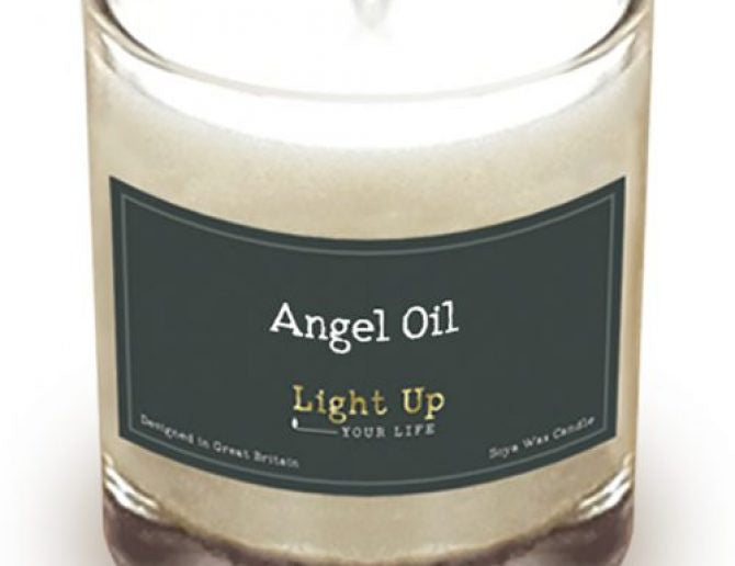 Candle: Scented Glass Jar - Angel Oil Light up Your Life