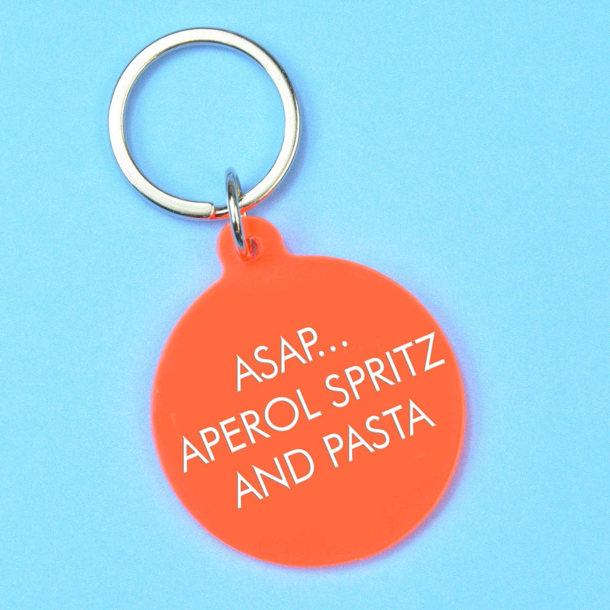 Key Ring: ASAP Aperol Spritz and Pasta - Orange - Flamingo Candles