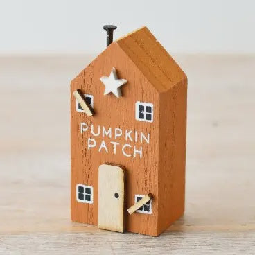 Ornament: Wood House Pumpkin Patch  - Gainsborough Giftware