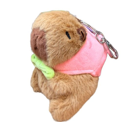 Keyring: Plush Mitoyo Fluffy Capybara Large - Brown - Kenji
