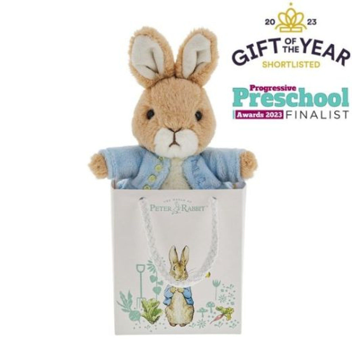 Soft Toy: Small PETER RABBIT IN GIFT BAG - Peter Rabbit